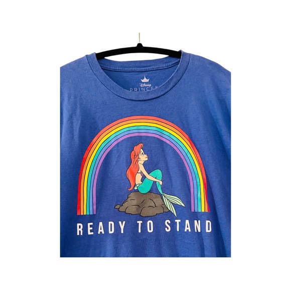 Disney Princess Royal Blue Rainbow Graphic Tee - Picture 2 of 3